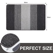 Homaxy Dirt Trapper Door Mats Indoor, 50x80cm, Grey | Machine Washable, Soft Super Absorbent Entrance Rug, Non-slip Floor Mats For Inside, Front Back Door, Pets and Dogs