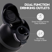 Ruzkq Replacement Lid for Owala Freesip, Compatible with Owala Cup 16oz 24oz 32oz 40oz, One Button Water Bottle Top Lid Replacement Accessory, Leakproof, BPA-Free, Black