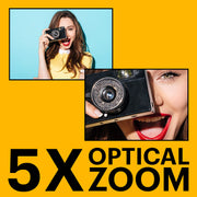 Kodak PIXPRO FZ55 16MP Compact Digital Camera, 5X Optical Zoom, Black | 1080p Full HD Video, 28mm Wide Angle Lens, 2.7 Inch LCD, Point and Shoot, Vlogging Camera, Li-Ion Battery
