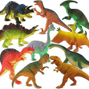 Zippytots Dinosaur Toys for Kids 3-5, 10 PCS Realistic Plastic Dinosaur Figure Toy Set Including T-Rex, Stegosaurus, Spinosaurus, Ideal Gift for Toddle