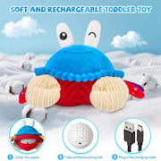 Interactive Crawling Crab Baby Toy, Musical Toy with 40 Songs & Recording | Soft Plush Toy for Tummy Time, Sensory Play, Moving Toy for Baby, Parent-Child Interaction, Gifts for Infants