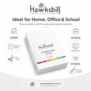 Hawksbill A4 White Card 160Gsm-50 Pack A4 White Cardstock for Printing Card | Acid-Free, Smooth, Crisp & Recyclable Card for Arts and Crafts