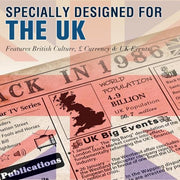 back in 1986 40th Birthday Gifts for Men, Blue Tri-Fold Card Poster | 1986 birthday poster, 40th birthday card for him, self-standing table decoration