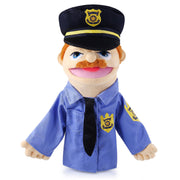 Role Play Hand Puppets Hand Plush Chef Doctor Fireman Pirate Detective Athlete Nurse Worker Hand Puppet Toys Puppets for Kids Storytelling Imaginative Pretend Play Teaching Preschool(Police)