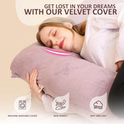 Chilling Home Pregnancy Pillow, U Shaped Maternity Full Body Pillow, Velvet | Pregnancy Pillows for Sleeping, Supportive and Comfortable Cuddle Long Pillow for Pregnant Women with Washable Cover,Purple