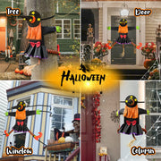 Halloween Decorations Outdoor Crashing Witch: 44'' Flying Crashed Witches Hanging into Tree - Halloween Decor for Yard Garden Porch