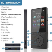 64GB MP3 Player with Bluetooth 5.3, Music Player with HiFi Sound for Sports Runners, 2.4" Screen MP3 Player Built in HD Speaker Voice Recorder FM Radio E-Book, Expanded Up to 128GB, Earphone Included