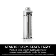 Ninja Thirsti 700ml Water Bottle with Leak-Proof Lid White DW2401EUUKWH | Designed for Carbonated, Hot & Cold Drinks, Ideal for Travel & Sports, Triple Insulated, Stainless Steel Flask