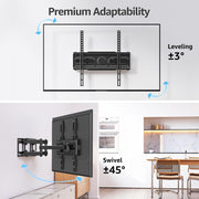 MOUNTUP TV Wall Bracket for Most 26-70 Inch LED, LCD, OLED Flat & Curved TV | Full Motion TV Mount with Swivels Tilts Extends, Double Arm Holds up to 45kg, Max VESA 400x400mm