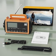 NOAA Weather Alert Radio, 5000mAh Solar Hand Crank Emergency Radio | FM AM Shortwave, Battery Operated Radio with Digital LCD, Cellphone Charger, Flashlight, Reading Lamp, SOS, Headphone Jack