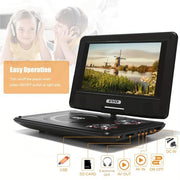 11.5" Portable DVD Player with 9.5" Swivel Screen, 5-Hours Rechargeable Battery,Car DVD Player,Support CD/DVD/SD Card/USB,Regions Free,Dual Speakers, Black…