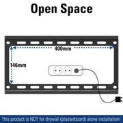 Mounting Dream Fixed TV Wall Bracket for 26-60" TV Max VESA 400x400mm 45kg | Ultra Slim TV Bracket, 28mm Low Profile TV Wall Mount, Fischer Wall Plugs Included