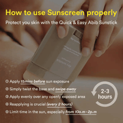 Airy Sunstick Smoothing Bar SPF50 (Single/Duo) | Matt Finish, Non-Sticky Sun Protection for Face and Body, Long-lasting, UV Protector sunscreen(0.81 oz)