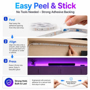20M RGB LED Strip Lights for Bedroom, Music Sync Colour Changing LED Tape with Bluetooth App & Remote, 16M Colours, Dimmable, Timing Mode, Self-Adhesive for Home Party Kitchen Christmas Decor