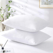 Tifschlaf Pillow Cases 2 Pack - White Pillowcases Plain Pack of 2, Super Soft Brushed Microfiber Standard Queen Pillow Covers With Envelope Closure, 50x75 cm