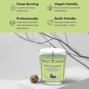 Price's Candles Chef's Jar Candle Fresh Scented Odour Reducing Candle with Basil Patchouli and Geranium Fragrance for Kitchens and Home Freshness