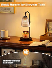 Innqoo Candle Warmer Lamp with Timer Home Decor Birthday Gifts for Women | Dimmable Candle Warmer for Jar Candles, Height Adjustable Wax Warmer,Halloween Decorations House Warming Gifts New Home