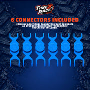 Time2Race Monster Truck Train Connectors, 6-Pack - Universal Hook-On Axle Design Compatible with Hot Wheels and Monster Jam 1:64 Scale Trucks