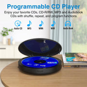 MEGATEK Portable CD Player with Bluetooth RX/TX, FM Transmitter & USB