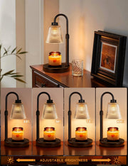Innqoo Candle Warmer Lamp with Timer Home Decor Birthday Gifts for Women | Dimmable Candle Warmer for Jar Candles, Height Adjustable Wax Warmer,Halloween Decorations House Warming Gifts New Home