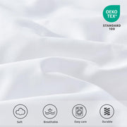 Tifschlaf Pillow Cases 2 Pack - White Pillowcases Plain Pack of 2, Super Soft Brushed Microfiber Standard Queen Pillow Covers With Envelope Closure, 50x75 cm