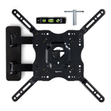 Amazon Basics Full Motion Articulating TV Wall Mount, with Swivel and Tilt, for 26" to 55" TVs and Flat Panels up to 80 Lbs, VESA Compatible, Single Stud, Black