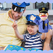 Role Play Hand Puppets Hand Plush Chef Doctor Fireman Pirate Detective Athlete Nurse Worker Hand Puppet Toys Puppets for Kids Storytelling Imaginative Pretend Play Teaching Preschool(Police)