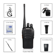 pxton Walkie Talkies Long Range for Adults with Earpieces,16 Channel Walky Talky Rechargeable Handheld Two Way Radios with Flashlight Li-ion Battery and Charger（4 Pack）