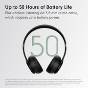 Beats Solo 4 - Wireless On-Ear Bluetooth Headphones, Up to 50-Hour Battery Life, Ultra-Lightweight Comfort, Powerful and Balanced Sound, Apple & Android Compatible - Matte Black