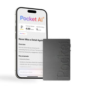 Pocket AI Voice Recorder, Auto Transcription, AI Note Taker, Space Grey | Recording Device, Action Items, Mind Maps, Ask Pocket, 4-Day Battery, MagSafe, iOS & Android