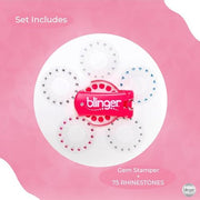 blinger® Diamond Starter Set | Pretty-n-Pink Gem Stamper + 75 Hair Gems | Bling In, Brush Out® | Gift for Girls & Parties | Bling Hair, Fashion, Anything!