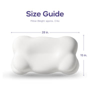 Mellow CloudAlign Memory Foam Pillow for Neck & Shoulder Support, Standard | Dual Height Ergonomic Cervical Pillow for Side Back & Stomach Sleepers, Contoured Orthopedic Bed Pillow with Washable Cover