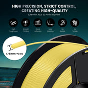 SUNLU Premium PLA+ Filament 1.75mm, Enhanced Durability and High Strength | PLA Plus 3D Printer Filament for 3D FDM Printers, 1kg Spool, pla+ Black