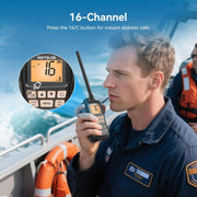 Retevis RM01 3W Marine Radio VHF IP67 Floating, Portable for Kayak (1 Pack) | Duck Hunting, NOAA Weather Alert, 88 International Channel, Vibration Drainage, Dual Color Screen, Tri-Watch, 5 AAA Batteries