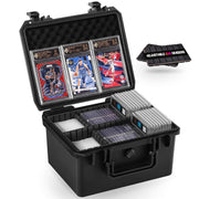 Card Cases for Sport Trading Graded Card Holder IP67 Waterproof Storage Box | Deep Hard Card Organizer for 50+ PSA Magnetic 220+ 3"x4" 35pt Rigid Card Top Loader Magic MTG TCG Zion Baseball Football Card