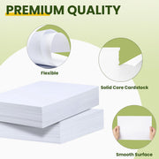 White Card A4 90 Sheets 160Gsm Thick Cardstock for Printing Arts and Crafts