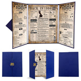 back in 1996 30th Birthday Gifts for Men, Blue Tri-Fold Card Poster | 30th Birthday Decorations card with 1996 UK facts, blue design and thick cardstock for Son, Brother or Husband