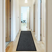 Circle of trust Hallway Runner Rug Grey 60x120cm Non Slip, Heavy Duty Carpet Runner, Rubber Backed Floor Mat, Dirt Trapper Washable Rug for Hallway Kitchen Bedroom Laundry Office