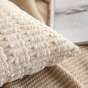 MIULEE Cushion Covers 45x45 cm Cream 2er Set Wheat Stripe Corduroy | Decorative, Boho, Scandinavian, Modern, Versatile, Soft, Sofa, Bedroom, Living Room, Bedroom, Home Office, Armchair
