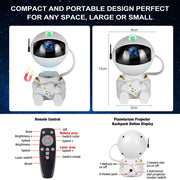 MAZ-TEK Astronaut Galaxy Star Projector - Starry Night Light with Remote Control Timer, 360° Adjustable for Christmas, Birthdays, Valentine's Day