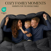 Utopia Bedding Coverless Double Duvet, 10.5 Tog Box Stitched Design, Grey | Soft & Cozy Comforter with Ultra-Soft Touch Microfiber filling, Box Stitch Construction with Corner Tabs, Machine Washable