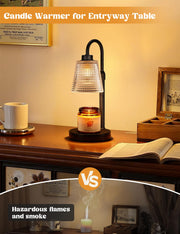 Innqoo Candle Warmer Lamp with Timer Home Decor Birthday Gifts for Women | Dimmable Candle Warmer for Jar Candles, Height Adjustable Wax Warmer,Halloween Decorations House Warming Gifts New Home