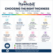 Hawksbill A4 White Card 160Gsm-50 Pack A4 White Cardstock for Printing Card | Acid-Free, Smooth, Crisp & Recyclable Card for Arts and Crafts