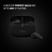 JBL Vibe Beam 2 - Noise Cancelling Earbuds - Black | JBL Pure Bass sound, Active Noise Cancelling with Smart Ambient, 4 mics for crisp, clear calls, Water and dust resistant