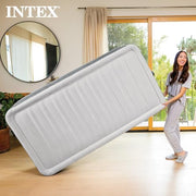 Intex Dura-Beam Deluxe 18" Twin Size Air Mattress with Built-in Pump | 64411ED - Comfort-Plush Portable Inflatable Bed for Camping, Travel & Guests