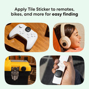 Life360 Tile Sticker - Small Bluetooth Tracker, Remote Finder and Item Locator for Bikes, Glasses and More. Both iOS and Android Compatible. Phone Finder. 1-Pack (Black)