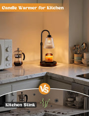 Innqoo Candle Warmer Lamp with Timer Home Decor Birthday Gifts for Women | Dimmable Candle Warmer for Jar Candles, Height Adjustable Wax Warmer,Halloween Decorations House Warming Gifts New Home