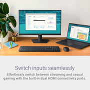 Dell 24 Monitor - SE2426H - 23.8-inch FHD (1920x1080) 144Hz 1ms Display, in-Plane Switching (IPS) Technology, AMD FreeSync™, TÜV 3-Star 2X HDMI, Tilt