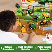 John Deere Mini Movers Advent Calendar | Kids 2026 Christmas, 24 Days of Surprises, Toy Car Playset, Holiday Gifts for Toddler, Back to School, Potty Training Rewards