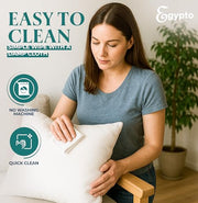 EGYPTO Pack of 4 Cushion Inserts 45cm x 45cm | Plump Bounce Back 18 x 18 Cushion Insert Pads | Hypoallergenic Sofa & Throw Pillows Inner | Made in UK